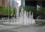 Outside Solar Powred Land Dry Water Fountain / Musical Water Feature For Decor