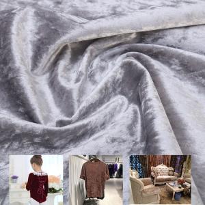 China Ice Crushed Shiny Polyester Velvet Fabric Diamond Design For Dress on sale