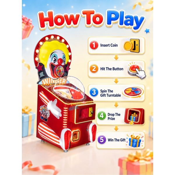 Happy Winner Lollipop Vending Machine Arcade Game Candy Machine