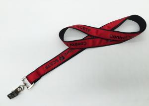 China Advertisement Black Imprinted neck Silk Screen Lanyards with ID cards on sale
