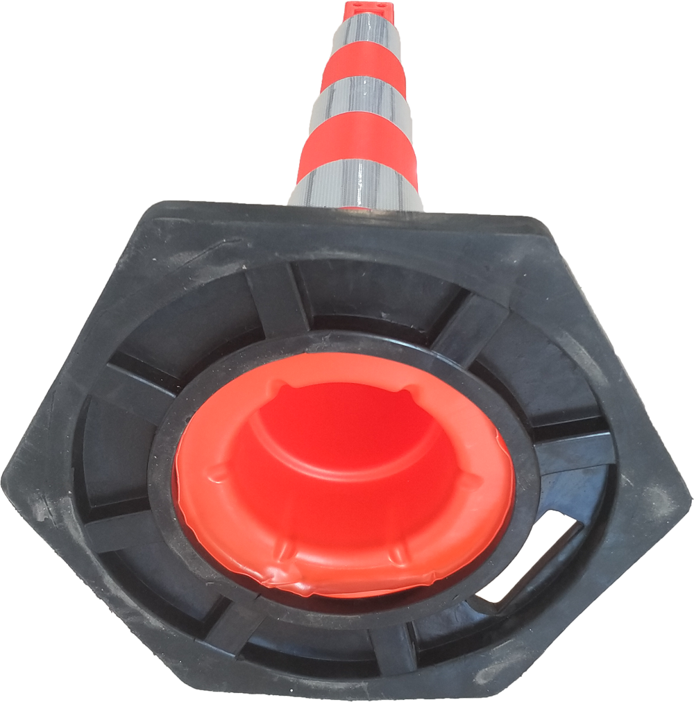 Warning Spring Post 1070mm Orange Flexible Traffic Bollard Reflective Road 6.8kg Delineator Post for road construction diviner
