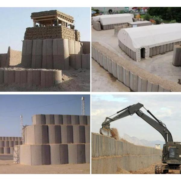 Hot dipped galvanized military defensive barrier wall for flood control