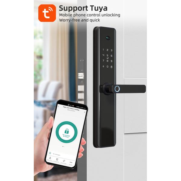 Smart Camera Door Lock Card Operated Wireless Enabled Fingerprint