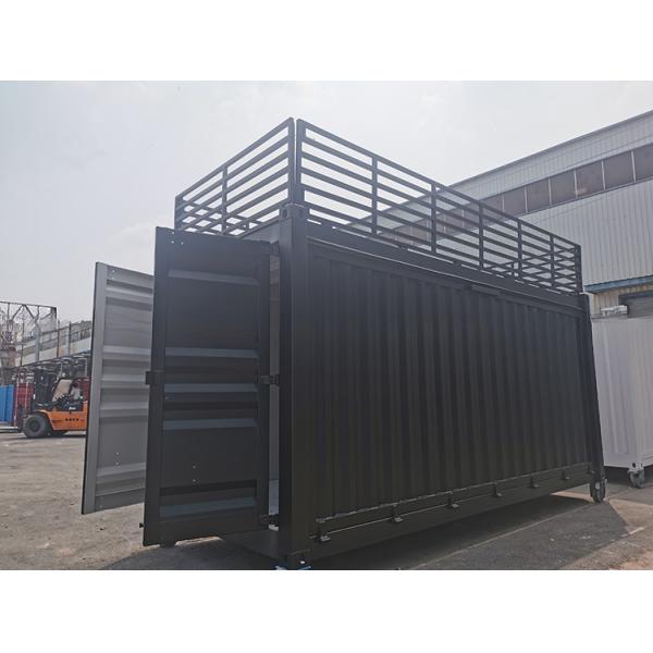 Professional Customized Side Opening 20ft Shipping Container Coffee Shop Fast Food Shop with Ladder and Top Security Rail