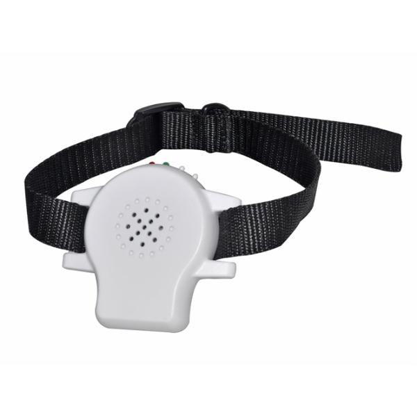 White Remote Pet Training Collar , Ultrasonic Bark Stopper With Customized Audio Commands