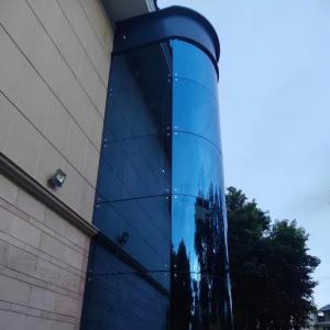 China Ford Blue Reflective Tinted Insulated Low E Float Tempered Glass Building Glass Curtain Wall on sale