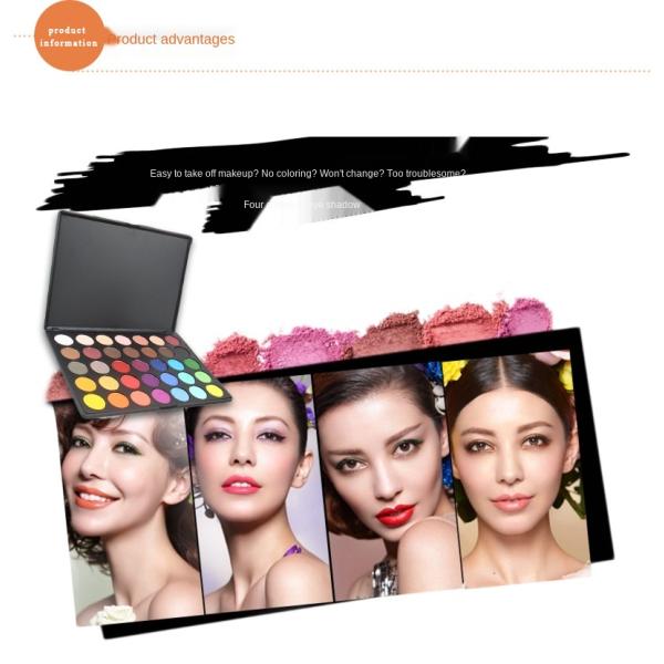 Cheap cosmetics makeup 35colors eyeshadow palette matte and glitter eye shadow palette