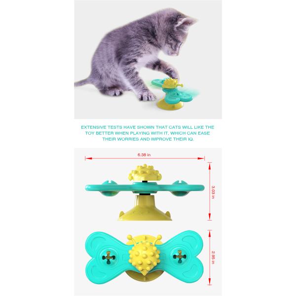 Pet Products Cat Toothbrush Multifunctional Interactive Windmill Catnip Toy