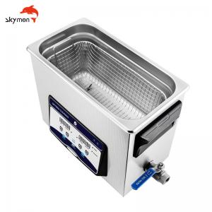 China 6 Liters Dental Ultrasonic Cleaner Stainless Steel Basket 40KHz With Drain Valve on sale