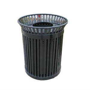 China 36 Gallon Outdoor Trash Cans Sustainable With Sanding Polyester Powder Coating Finish on sale