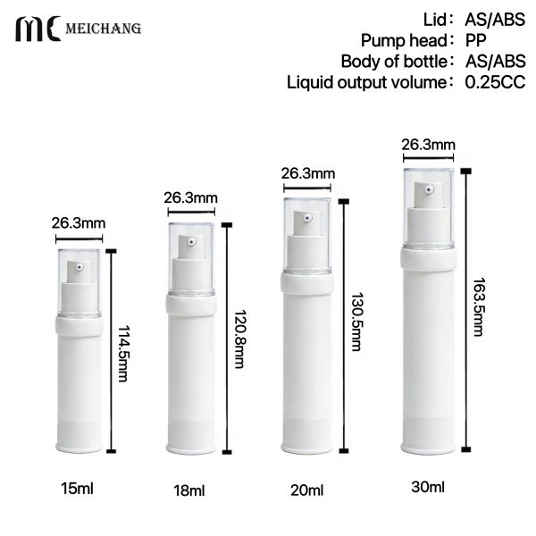 15ML/18ML/20ML/30ML Electroplated Airless Pump Bottle for High-Tech Skincare Packaging(MC-260)