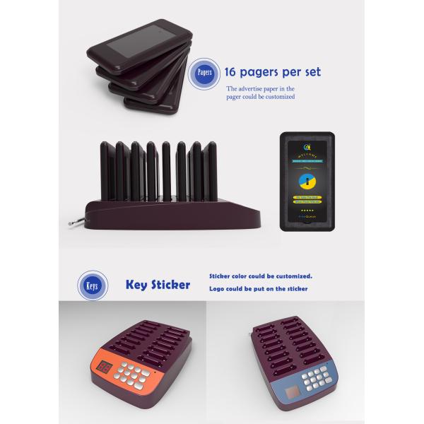 Wholesale waterproof 16 call guest portable queuing system fast food restaurant coaster pager