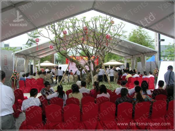 Quality 10X15 M White UV Protective Clear Span Fabric Buildings , Clear Span Marquee Hire for sale