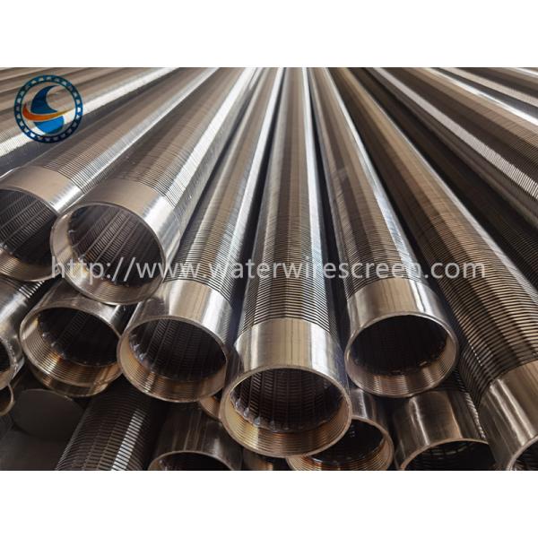 304 Stainless Steel Threaded Coupling 114mm Wedge Wire Screen Pipe All Welded
