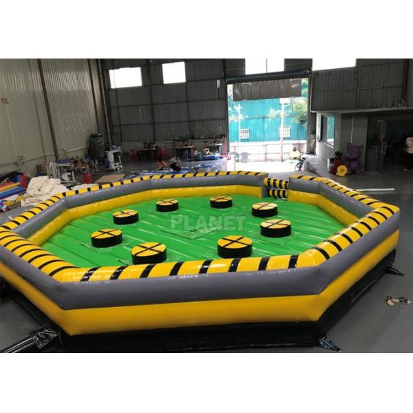 Meltdown Mechanical 8m Dia Total Wipeout Inflatable For Rotating Obstacles Games