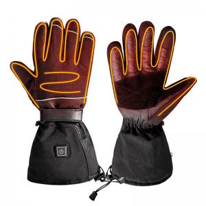 Wholesale Thick Rechargeable Li-ion Battery Heated Winter Gloves 7.4V Battery Powered Ski Gloves with 3 Temperature Gears from china suppliers