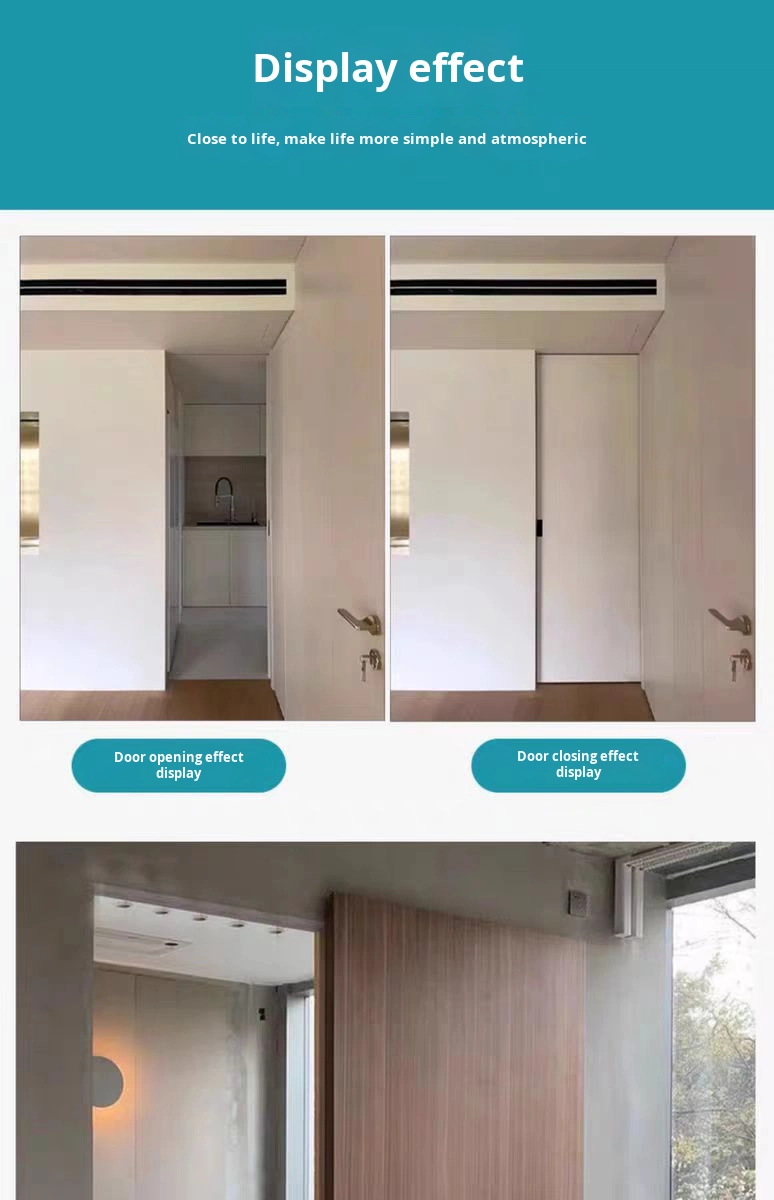 Ghost Door Dual Direction Buffer Hanging Wheel Special Hardware Accessory for Trackless Sliding Furniture for Living Room
