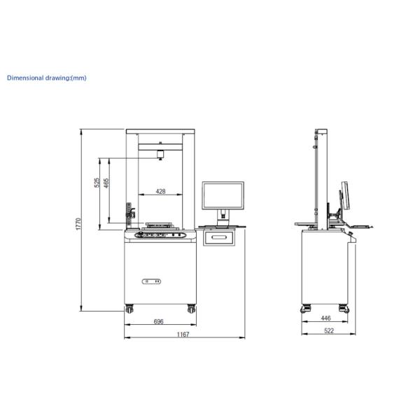 0-600mm Test Trip Tensile Testing Machine With 500Kg Force Value Sensor Capacity