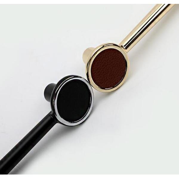 New design Italy cabinet handle asymmetrical brown leather cupboard handles 192mm kitchen drawer handle