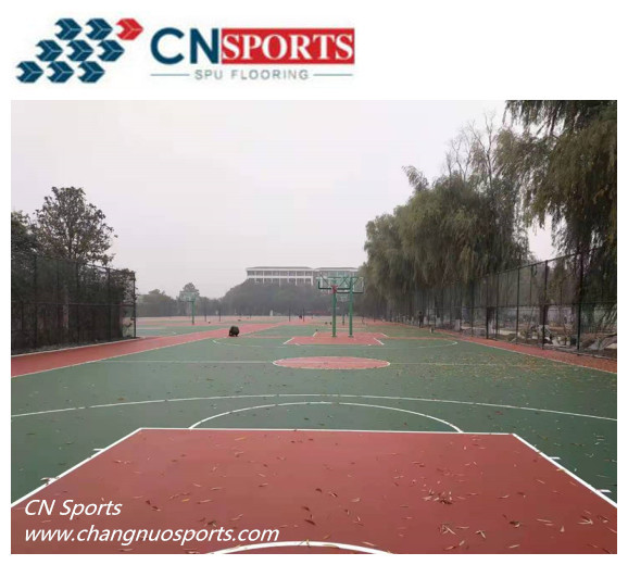 2.0mpa Tensile Strength SPU Basketball Flooring