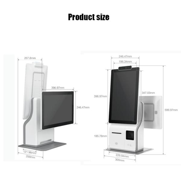 Touch Screen Two Sides Digital Payment Kiosk Build In Printer And Scanner