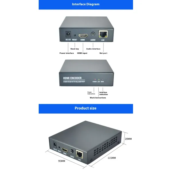 H.265 1080p HD Video Encoder Low Latency Transmission For Live Streaming