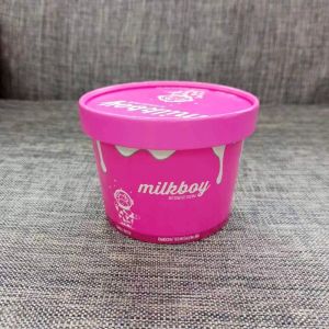 Customized Packing Way Acceptable Paper Ice Cream Cups with Full Volume 180