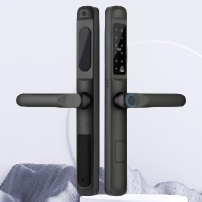 Wholesale Waterproof Keyless Entry Aluminum Door Lock with Tuya APP Fingerprint Key Aluminum Thermal Break from china suppliers