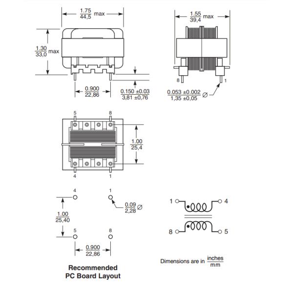 Combination Line Filter Chokes Common Mode Choke transformer Q4018-AL