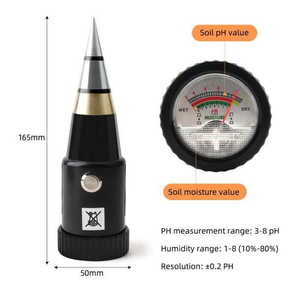 Portable Digital Handheld Soil PH Meter Convenient Moisture Meter For Gardeners Farmers