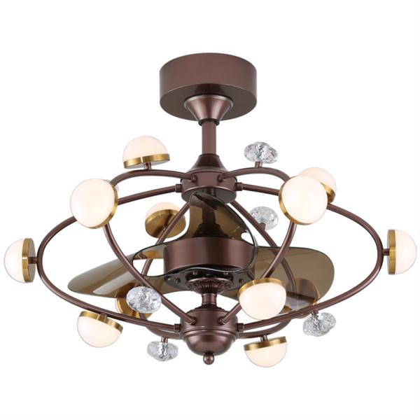 Nordic Invisible Fan lights Frequency Conversion Chandelier with Remote Control retractable ceiling fan((WH-VLL-06)