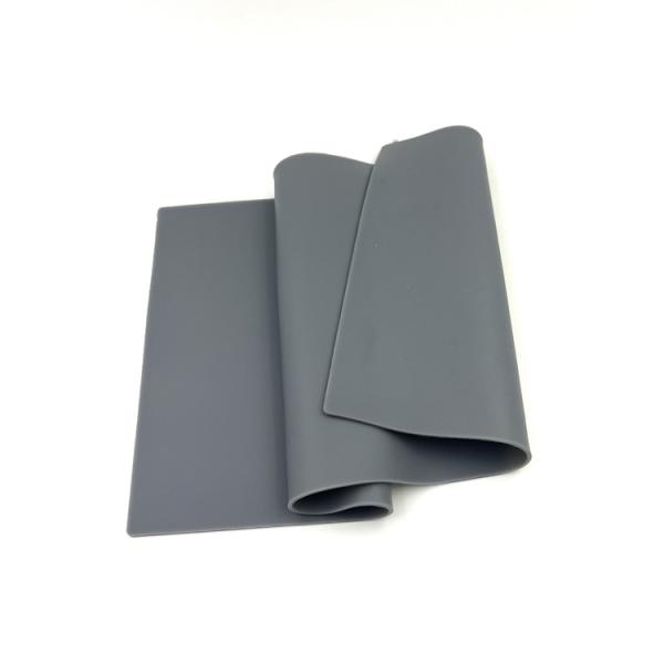 Grey Stretchable Silicone Rubber Sheet Thickness 2mm High Temperature