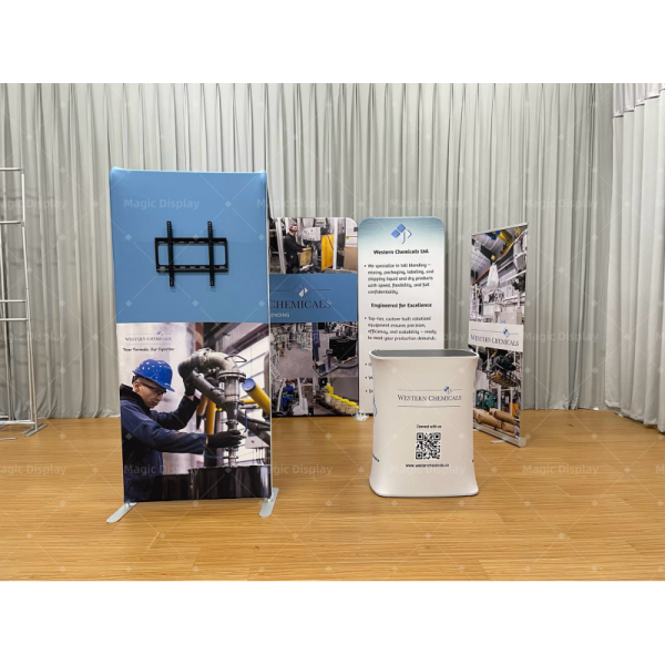 Trade Show Booth Tension Fabric Structure Stretch Graphic Lightweight Frame Design