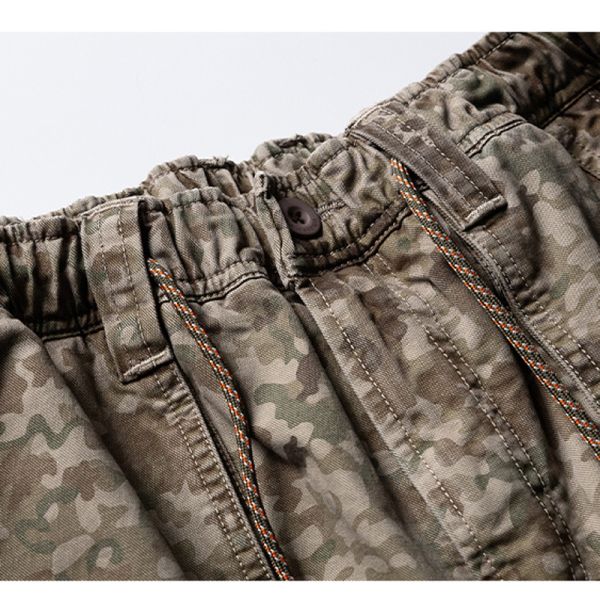 Custom Logo Sweatpants Canvas 100% Cotton Windproof Breathable Cargo Pants Men Loose Wide Leg Tactical Elastic Waist Workwear