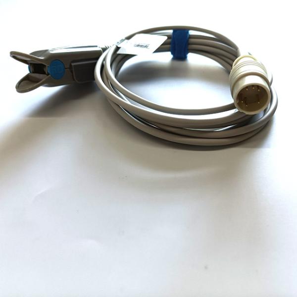Round 6 Pin Monitor Spo2 Sensor Latex Free 4mm Cable Spo2 Finger Sensor