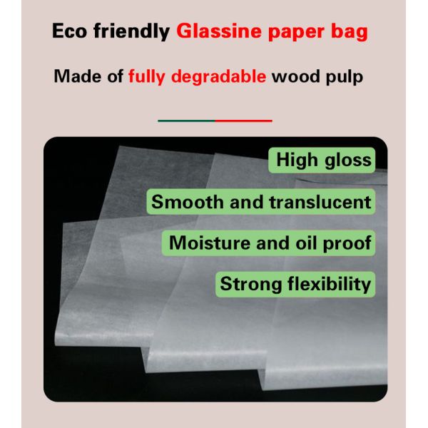 High Transparency 100% Biodegradable Customizable Glassine Paper Bags for Eco-Friendly Packaging