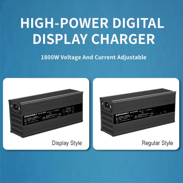 CC CV Mode Adjustable Voltage and Current 48V 8A Battery Charger with Digital Screen for LiFePo4 Batteries