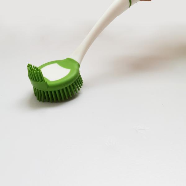 Kitchen Brush Scrubber Bottle Washer Brush Rubber Grip Handle Non Scratch Soft Bristles