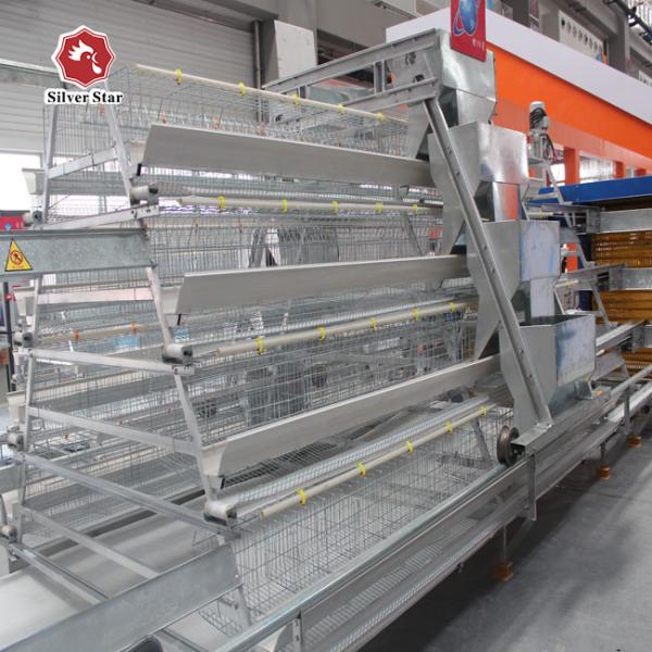 4 Layers / Cell A Type Layer Battery Chicken Cage 43*41*41 Cm