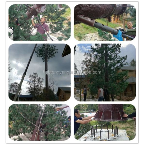 30M Artificial tree tower camouflaged antenna palm tree monopole tower