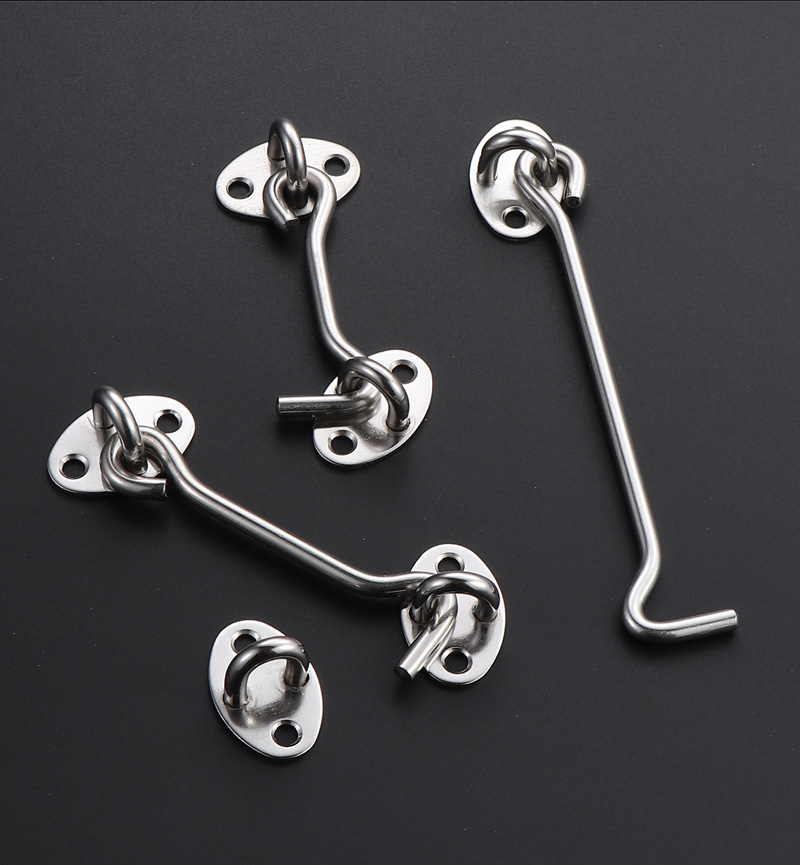 Solid Thickened Stainless Steel Windproof Hook Modern Design Hotels Old-Style Wooden Windows for Sliding Doors & Windows Bolt