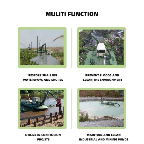 CSD150 Cutter Suction Dredger Amphibious Dredger with Self-propulsion One Person Operation and High Efficiency Submersible Mud Pump