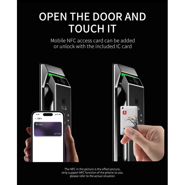 YAGU 3d Face Lock Palm Print Recognition Intelligent Smart Automatic Face and Fingerprint Lock Digital Lock for Home