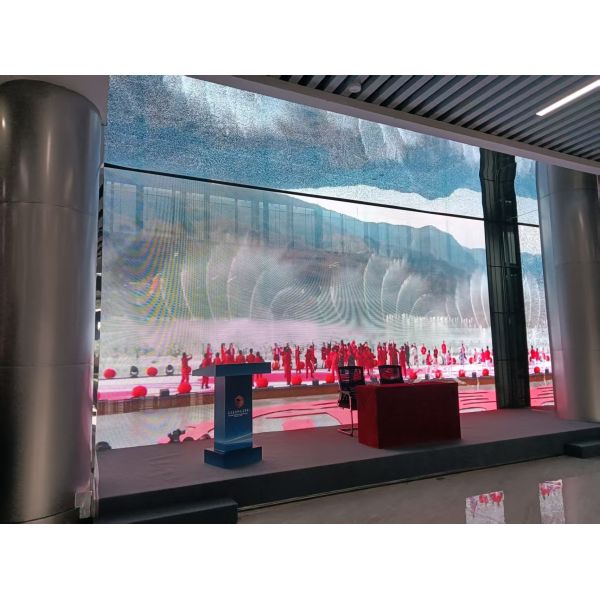 Customized Outdoor Waterproof High Brightness Transparent LED Grille Grid Screen Display Screen