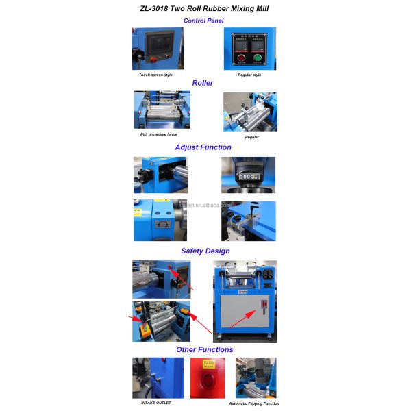 12/14/16/18/22/24 Inches Two Roll Mill Open Mixing Machine for Rubber Compound, Rubber Plasticating, Rubber Warming and Sheeting