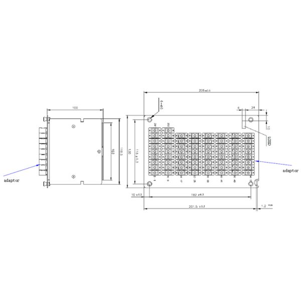 1x64 PLC Fiber Optic Splitter Plug-in Type with SC Connector for FTTX Systems