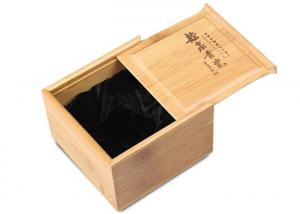 China Sliding Lid Bamboo Socks Gift Box , Bamboo Candy Storage Box Wedding Snack Packaging Gift Box on sale