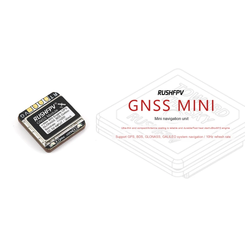 Rushfpv Mini Navigation Unit Dual GNSS Protocol GPS Fixed-Wing Aircraft FPV Traversing & Return Home Rescue Drone Accessory