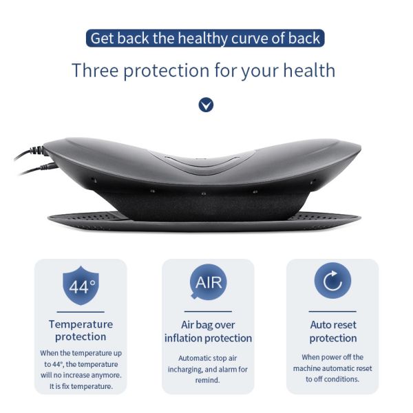 Air Bag Waist Electric Lumbar Back Massager For Lower Back Pain 22cm width
