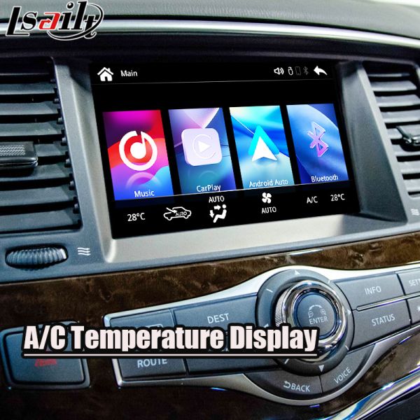 CarPlay Interface for Patrol 2020-2023 Nissan Y62 Australian Version Integrated Wireless Android Auto, Mobile Phone Mirroring, Reverse Camera
